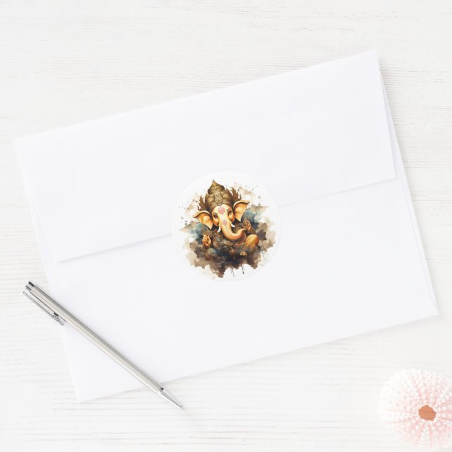 Adesivo Redondo Ganesha (Envelope)