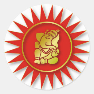Adesivo Redondo Ganesha Design