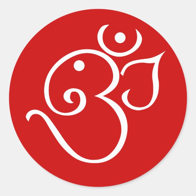 Adesivo Redondo Ganesha OM denomina o design (Frente)