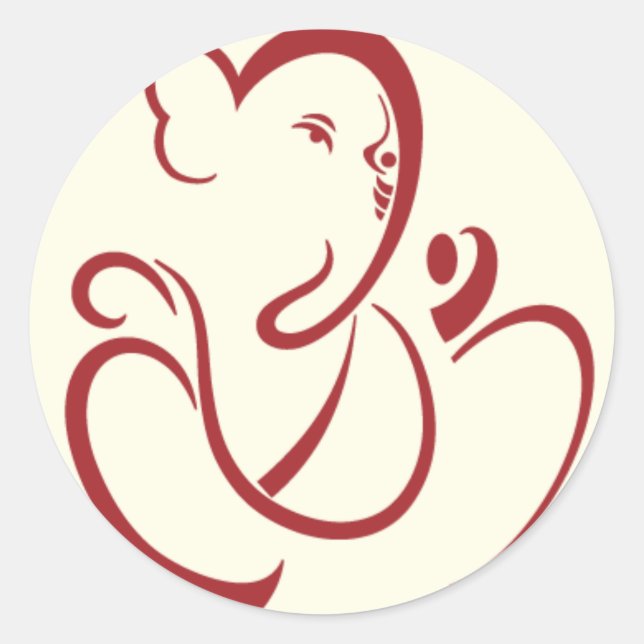 Adesivo Redondo Ganesha Sticker (Frente)