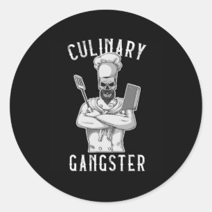 Adesivo Redondo Gangster Cozinhar Cozinha Cozinha Cozinha Restau