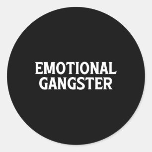 Adesivo Redondo Gangster Emocional - Diversão Yoga Meditação Saúde