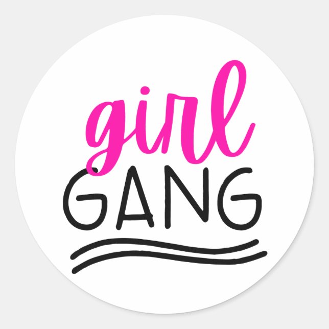 Adesivo Redondo Gangue de Garotas (Frente)