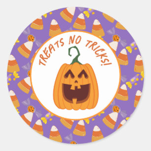 Adesivo Redondo Ganha de festas do Halloween, Kids Candy Corn Kids