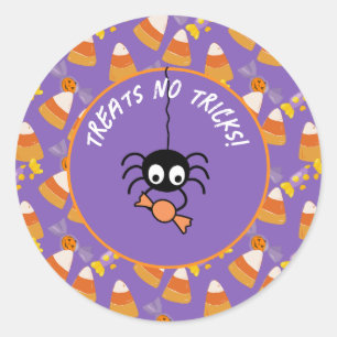 Adesivo Redondo Ganha de festas do Halloween, Kids Candy Corn Kids