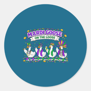 Adesivo Redondo Ganso de Mardi Solto Geese Coquete