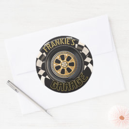 Adesivo Redondo Garagem de Carro de Músculo de Arco Quente com Sin