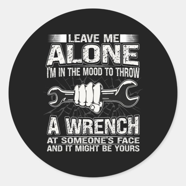 Adesivo Redondo Garagem Mecânica do Carro de Cara 20 (Frente)