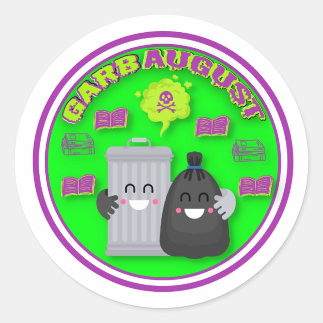Adesivo Redondo GarbAugust Sticker (Frente)
