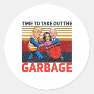 Adesivo Redondo Garbyge Para Trump 2024 É Um Momento Engraçado Par