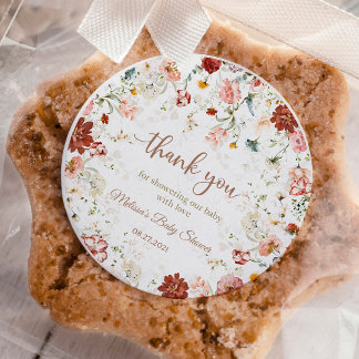 Adesivo Redondo Garden Baby Bloom Baby shower 