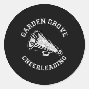 Adesivo Redondo Garden Grove Cheer Angustiado Retro 90's Animadora