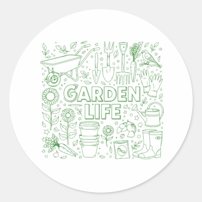 Adesivo Redondo Garden Pack (Frente)