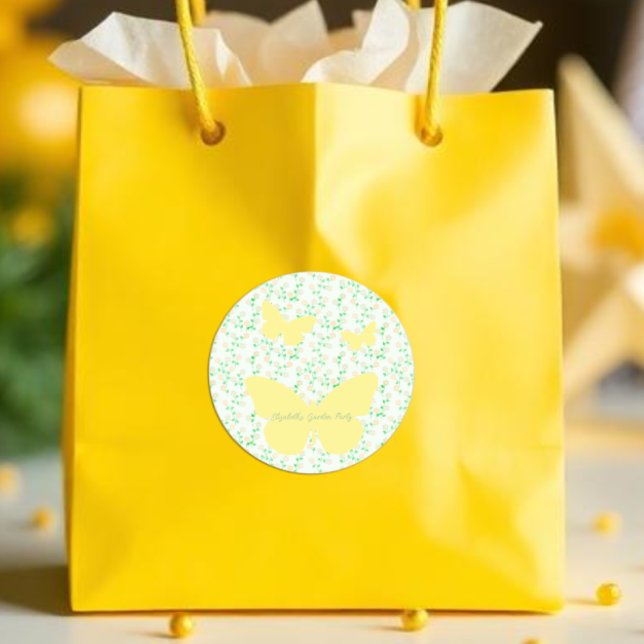 Adesivo Redondo Garden Party Gender Neutral Baby Shower (Criador carregado)