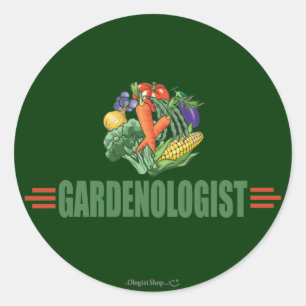 Adesivo Redondo Gardener Engraçado