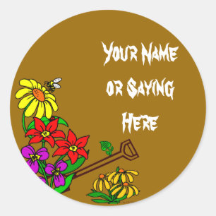 Adesivo Redondo Gardener Personalizado