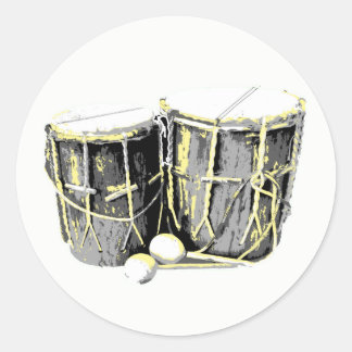 Adesivo Redondo Garifuna Drum Stickers
