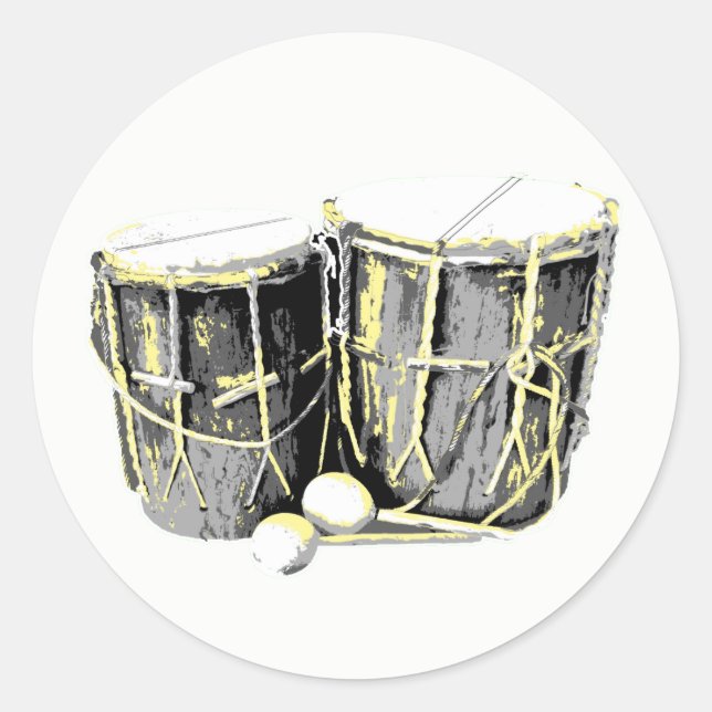 Adesivo Redondo Garifuna Drum Stickers (Frente)