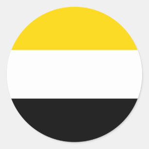Adesivo Redondo Garifuna pessoas bandeira étnica Arawakan