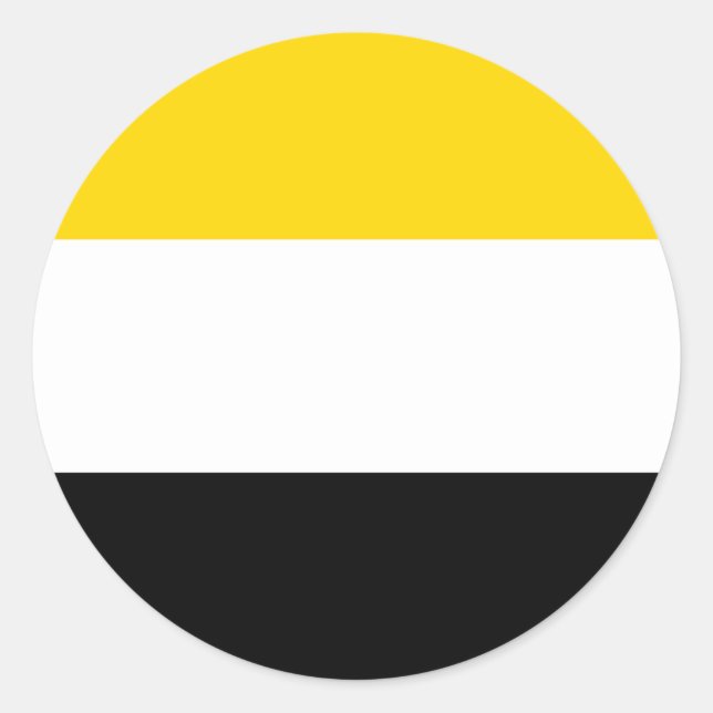 Adesivo Redondo Garifuna pessoas bandeira étnica Arawakan (Frente)
