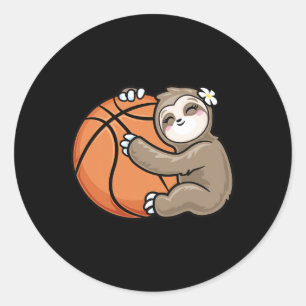 Adesivo Redondo Garota Bonita Adora Basquete De Lama