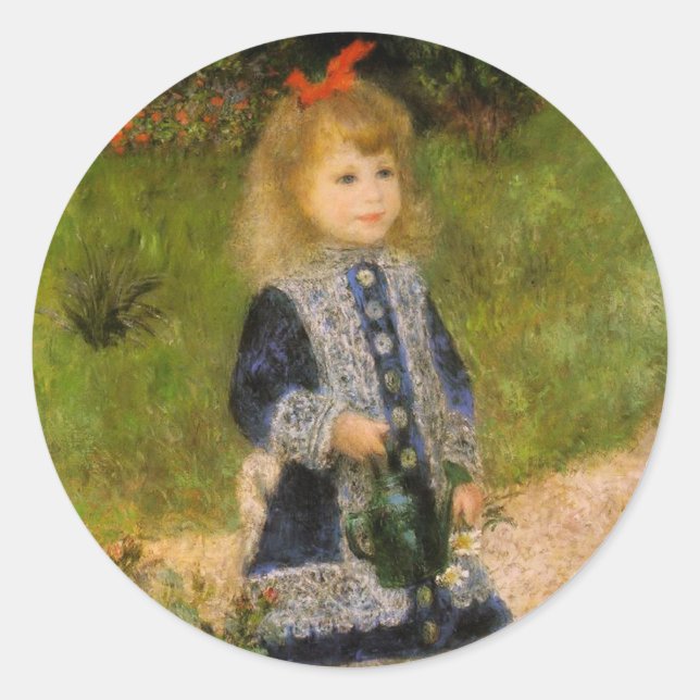 Adesivo Redondo Garota com lata de água (Frente)