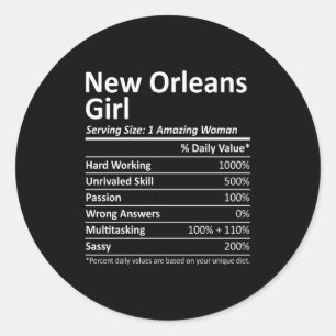 Adesivo Redondo Garota de Nova Orleans La Louisiana Cidade Diverti