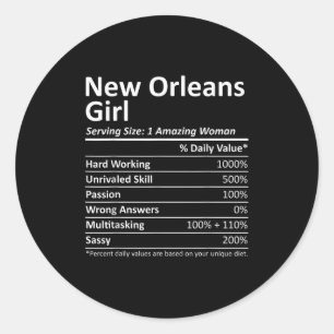 Adesivo Redondo Garota de Nova Orleans La Louisiana Cidade Diverti