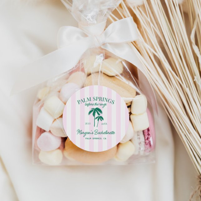 Adesivo Redondo Garota de Palm Springs (Criador carregado)