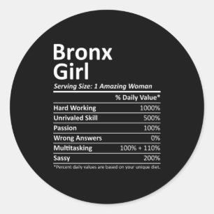 Adesivo Redondo Garota do Bronx Ny Nova York Cidade Divertida Casa