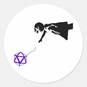 Adesivo Redondo Garota do Sticker Kleros