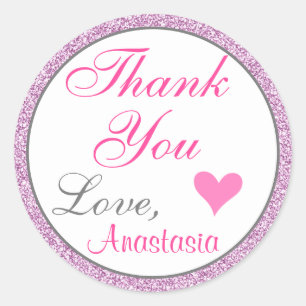 Adesivo Redondo Garota e Glam Rosa Lilac Roxo Brilho