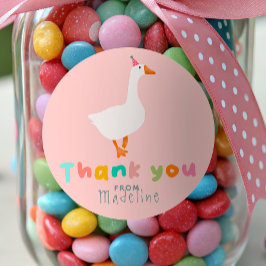 Adesivo Redondo Garotas Bobos Ganham Primeiro Aniversário Obrigado