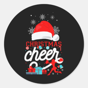 Adesivo Redondo Garotas Cheerleader Alegres Hd0 Alegria de Natal -