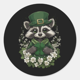 Adesivo Redondo Garotas do Shamrock Meninos Leprechaun St Patricks