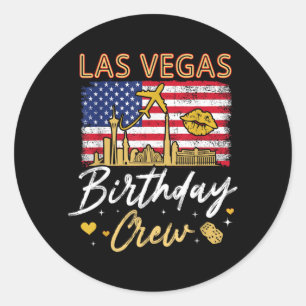 Adesivo Redondo Garotas Família Las Vegas Aniversário Equipe Esqua