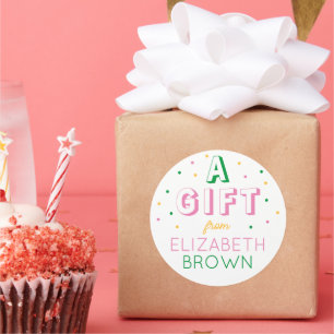 Adesivo Redondo Garotas Personalizadas Preppy Birthday Stickers