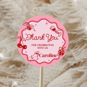 Adesivo Redondo Garotas Sujas Trinta e Vinheta de Aniversário