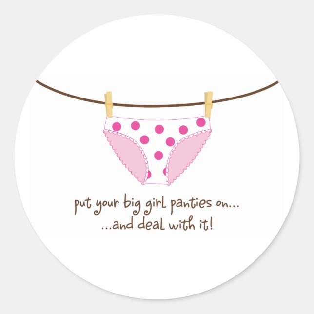 Adesivo Redondo garotinha (Frente)