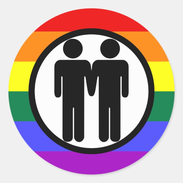 Adesivo Redondo Garoto + Boi-Arco-Íris (Frente)