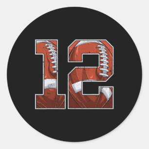 Adesivo Redondo Garoto De Ontem 12 De Futebol De 12 Anos Bda