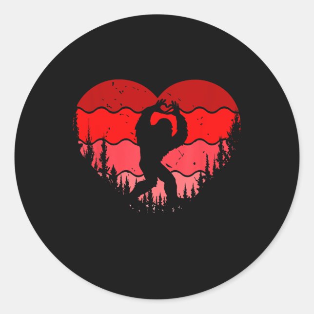 Adesivo Redondo Garotos Dias de os namorados Bigfoot Meninas Adora (Frente)