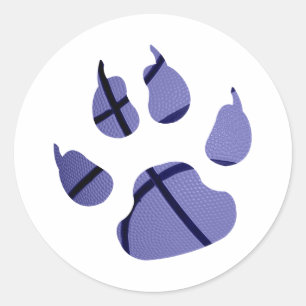 Adesivo Redondo Garra azul