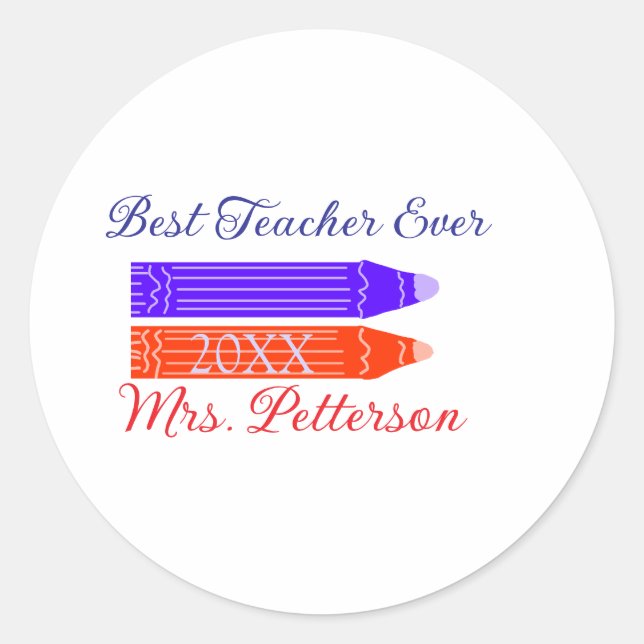 Adesivo Redondo Garrafa azul vermelha que melhor professor já adic (Frente)