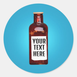 Adesivo Redondo Garrafa com rótulo