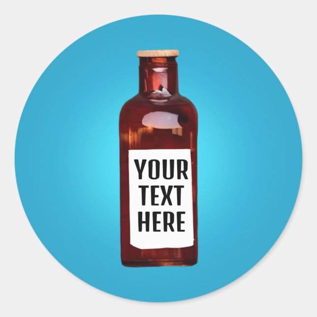 Adesivo Redondo Garrafa com rótulo (Frente)