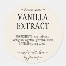 Garrafa de extrato de baunilha Bebida caseira Crem