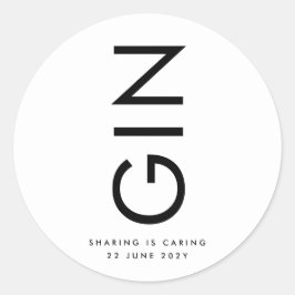 Adesivo Redondo Garrafa Liquidável de NOMES Grandes Ultra Modernos