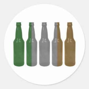 Adesivo Redondo Garrafas de cerveja irlandesas