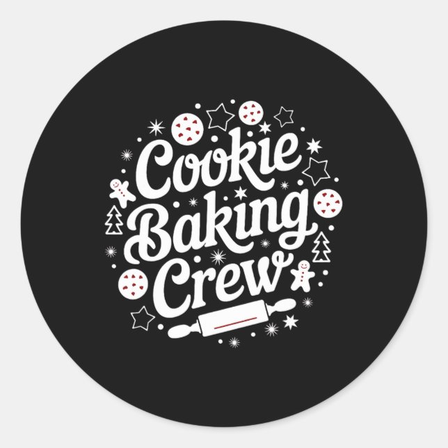 Adesivo Redondo Gartney's Womens Matching Cookie Baking Crew (Frente)